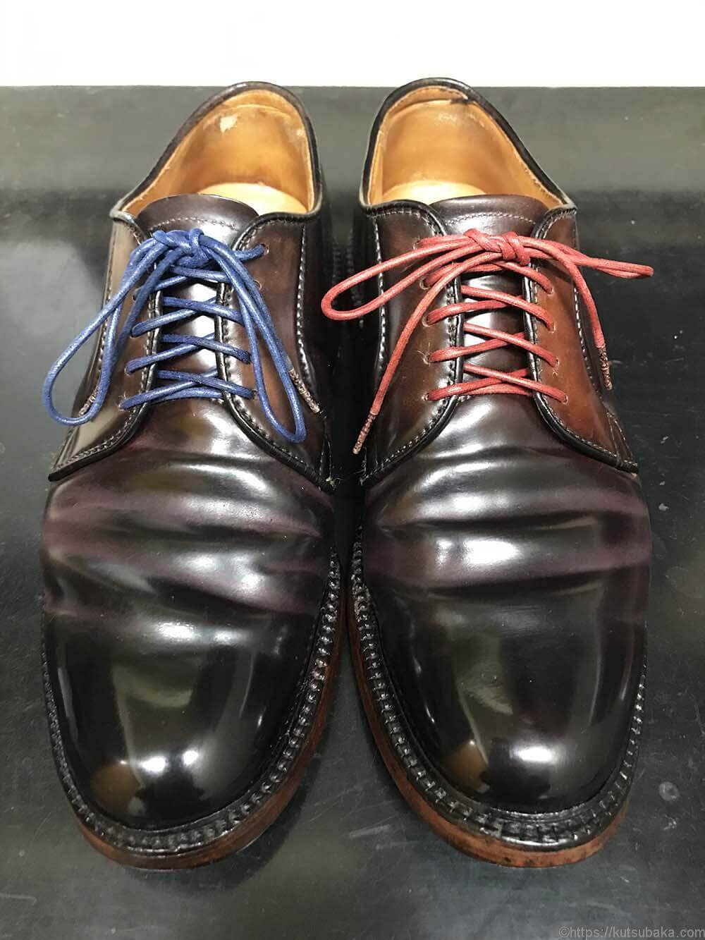 靴バカ.com　靴紐を染める alden990